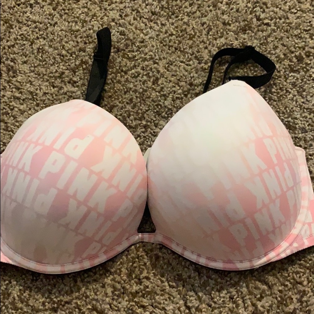 Pink push up bra